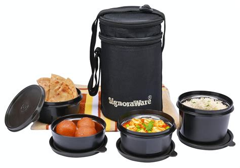 signoraware executive steel lunch box|signoraware microwave safe lunch box.